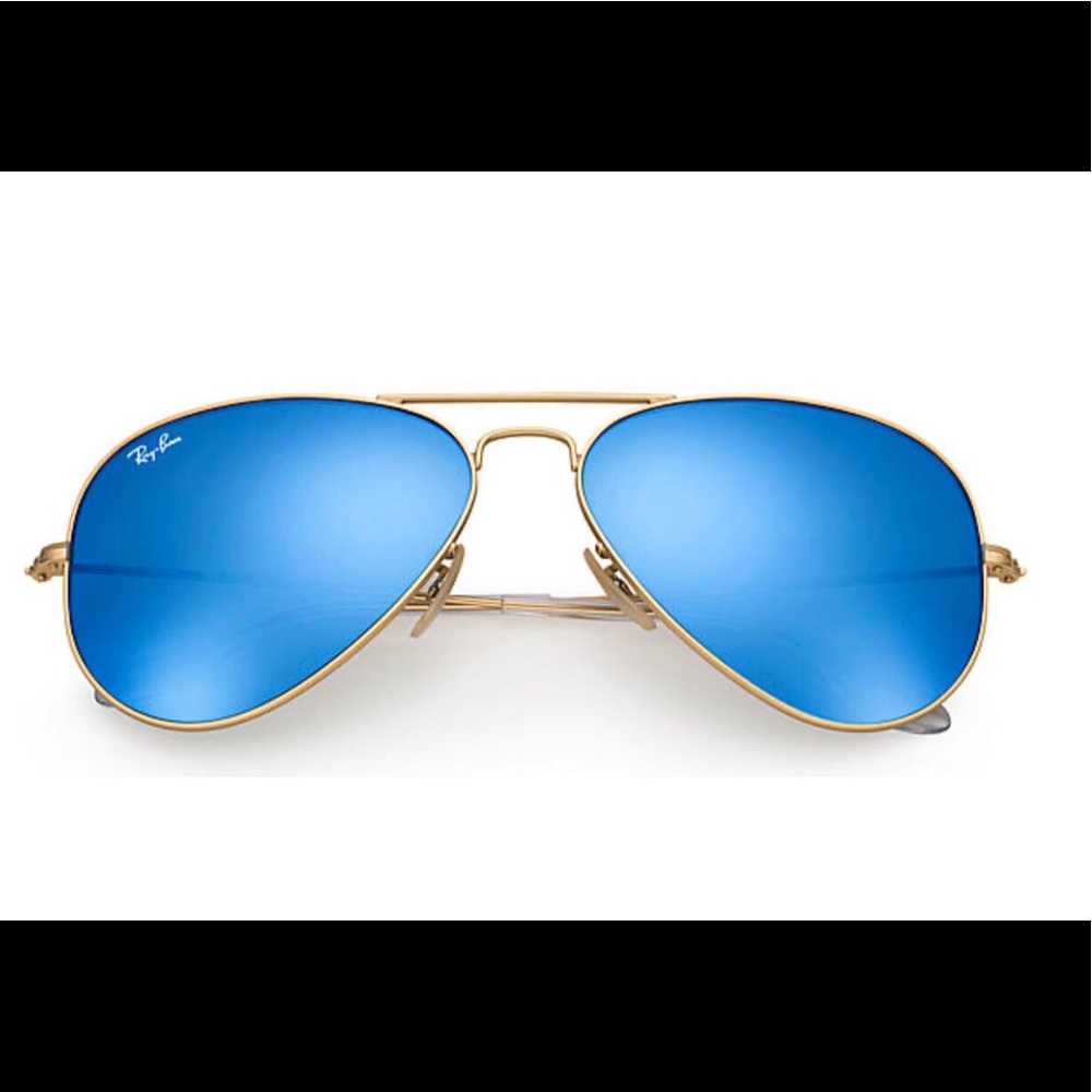 RAY-BAN: BLUE AVIATOR FLASH LENSES